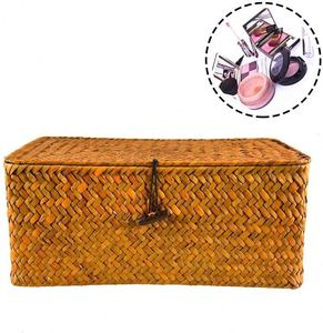 Cesto per <span class=keywords><strong>Biancheria</strong></span> <span class=keywords><strong>Sporca</strong></span> in Rete con 3 Cassetti, Cesto per Frutta in Juta Intrecciata, Cesto Pieghevole di Alta Qualità in Paglia di Mare - Product Image 5