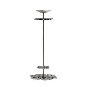 Frost Flower Candlestick Metal <b>Standing</b> Holder Retro Chinese Zen Style Home Office <b>Tea</b> Table Decor - Product Image 4