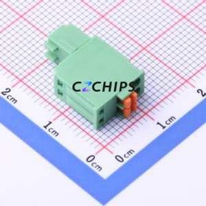 DB2EKD-2.5-2P-GN Plug-in Terminal Block P=2.5mm Connector ( Connector Type: Male Plug )( Construction: 1x2P )( Pitch: 2.5mm ) - Product Image 1