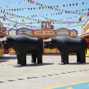 <span class=keywords><strong>Disfraz</strong></span> Inflable de Mascota de <span class=keywords><strong>Toro</strong></span> de Dibujos Animados, Negro, Comercial, para Actividades al Aire Libre, Personalizado, para Adultos - Product Image 2
