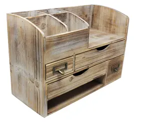 Armoire de rangement en bois avec tiroirs organisateur de comptoir de table stockage de bijoux boîte multifonction pour bureau à domicile