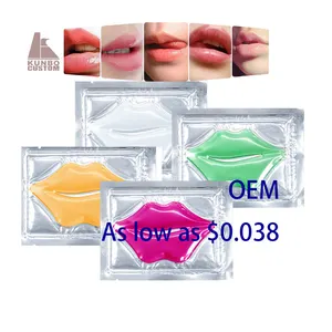 Korea Wholesale beauty products Vegan Collagen Hydrogel Moisturizing Pink Sheet Lip Sleeping Mask