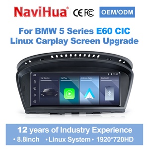 NaviHua Écran tactile 8,8 pouces avec système Linux, DSP audio, Carplay, Android Auto pour BMW Série 5 E60 E61 E62 E63 E64 2009-2010 CIC - Product Image 1