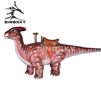 Manège animatronique de dinosaure à monnayeur pour enfants, modèle métallique, pour aires de jeux publiques et centres commerciaux