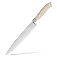Couteau à trancher professionnel 8 pouces haute qualité métal carbone acier inoxydable tranchage cuisine Chef couteaux de coupe avec poignée ABS