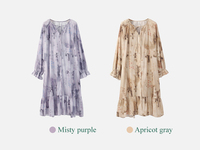 Nouvelle Robe de Nuit Longue pour Filles, 100% Coton, Manches Longues, Super Douce, Luxe, Respirante, Grande Taille, Personnalisée, Longueur Genou, pour Printemps Automne