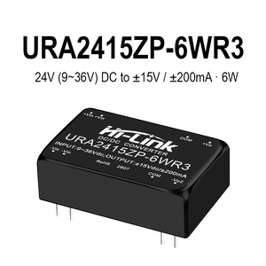Módulo Conversor de Potência Isolado <span class=keywords><strong>DC</strong></span> Hi-Link 6W 9~36Vdc, 18~75Vdc 5V/12/15/24V URA2405ZP-6WR3 URB2412ZP-6WR3 URA4812ZP-6WR3 - Product Image 3