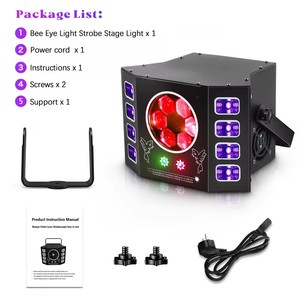 100W UV Bee Eye DJ ไฟเวทีพร้อมรีโมทคอนโทรล DMX512เปิดใช้งานไฟคลั่งสำหรับดิสโก้ปาร์ตี้ - Product Image 6