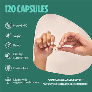 OEM suplemen jamur organik jamur suplemen nootropik suplemen otak fokus memori Ayurveda jamur kapsul kompleks - Product Image 6
