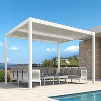 Pergola rétractable Anyhoo, installation 40 % plus rapide, toit à lames bioclimatiques en aluminium, pour piscine, terrasse, balcon
