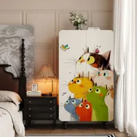 Armoire de Rangement Multifonctionnelle Grande Capacité Style Rétro Chinois, Sans Installation, Solide