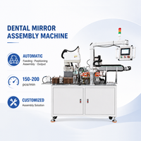 Chaîne de production entièrement automatique de miroirs dentaires jetables robustes, 200 pièces/min, pour l'assemblage de miroirs buccaux durables