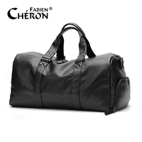 Sacs de voyage de luxe personnalisés avec logo, grands sacs de sport et de week-end en cuir PU pour hommes et garçons