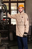 Chemise de travail ignifuge PPE Cat 2 ARC 2, ATPV 11 Cal/cm2 CGSB 155.20, sécurité électrique, chemise de travail FR