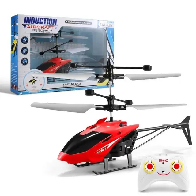 Commercio all'ingrosso a infrarossi Dual Control Gesture Sensing Flying Ultralight Aircraft Hand Plane Mini Rc Remote Control elicotteri Toy