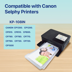 Offre Spéciale : Kit Papier Photo 4x6 et Ruban d'Encre Compatible Canon <span class=keywords><strong>KP</strong></span>-<span class=keywords><strong>108IN</strong></span> (108 Feuilles) pour Imprimantes Selphy CP1500, CP1300, CP1200, CP910 - Product Image 2