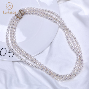 Nuovo Da Sposa Regalo di Nozze Coltivate Naturale Fatto A Mano Laureato Acqua di Mare <span class=keywords><strong>Akoya</strong></span> Della Perla Della <span class=keywords><strong>Collana</strong></span> Dei Monili - Product Image 3