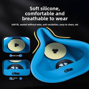 หน้ากากป้องกันสารเคมีแบบครึ่งหน้า รุ่น 6502 พร้อมวาล์ว<span class=keywords><strong>หายใจ</strong></span>ออก แบบเชื่อมต่อแบบ Bayonet ซีลซิลิโคนสำหรับป้องกันสารเคมีแบบพ่น - Product Image 4