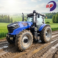 Tractor 4x4 de 200HP con Cabina, Aire Acondicionado, Calefacción, Asiento con Suspensión, 16+8 Velocidades, Doble Embrague, 2 Salidas Hidráulicas, 540/1000 PTO, Bloqueo de Diferencial