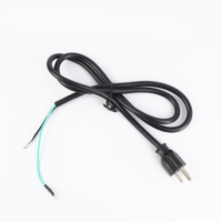 Câble d'extension d'alimentation pour appareils électroménagers, norme américaine Nema 5-15p 5-15r, prise vers extrémité en cuivre/PVC dénudé, 15A SJTW 14AWG*15ft