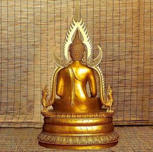 Statue de <span class=keywords><strong>Bouddha</strong></span> dorée de luxe en résine de fibre de verre, grande taille, pour intérieur et <span class=keywords><strong>extérieur</strong></span>, <span class=keywords><strong>Bouddha</strong></span> assis zen thaïlandais avec feuille d'aluminium, objet religieux - Product Image 5