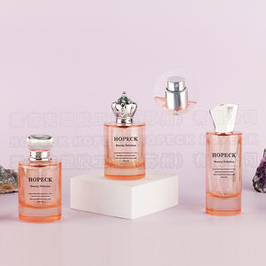 HOPECK Confezioni in Vetro <span class=keywords><strong>Rosa</strong></span> Chiaro per Profumeria con Pompe Spray, Incisione e Stampa a Caldo, Coperture Esterne Personalizzate di Lusso - Product Image 3