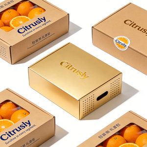 Boîte en carton ondulé robuste pour protéger les oranges, préserver la fraîcheur, emballage pratique pour la vente au détail des oranges - Product Image 1