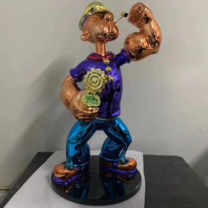 Vibrant <strong>Popeye</strong> with Red <strong>Shirt</strong> Resin Statue Accent for Home Decor 6 X 13" X 17"H - Product Image 2