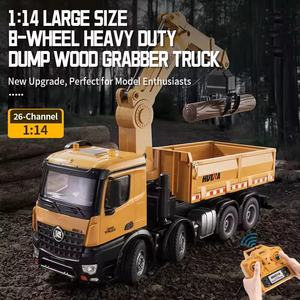 <span class=keywords><strong>Camion</strong></span> de chantier télécommandé Huina 1538 1:14 RC 26CH avec <span class=keywords><strong>grue</strong></span> à grappin forestier en alliage et <span class=keywords><strong>benne</strong></span> basculante - Product Image 2