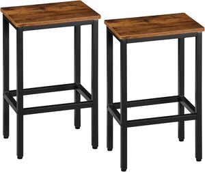 Taburete <span class=keywords><strong>de</strong></span> Bar rectangular <span class=keywords><strong>de</strong></span> metal industrial, taburetes <span class=keywords><strong>de</strong></span> Bar pequeños y estrechos con reposapiés para comedor - Product Image 1