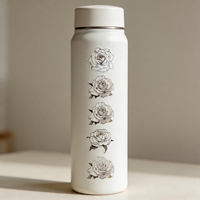 Rouleaux et feuilles d'autocollants en PET écologiques imperméables en gros, motifs fleurs de dessin animé, pour impression UV personnalisée et décoration DIY