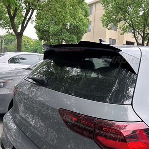 Aileron arrière noir brillant compatible avec Volkswagen <span class=keywords><strong>Golf</strong></span> 8 MK8 GTI R <span class=keywords><strong>GTD</strong></span> 2020 2021 <span class=keywords><strong>2022</strong></span> 2023, garniture de spoiler de toit arrière de voiture - Product Image 4