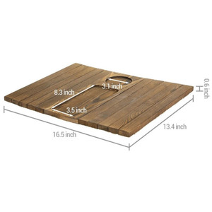 Posavasos Flexible de Madera Marrón Oscuro para Sofá, con Ranuras para Control Remoto de TV y Bebidas, Bandeja para Reposabrazos de Sofá - Product Image 6