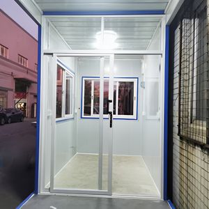 20 फीट लाइट स्टील सैंडविच पैनल कंटेनर हाउस प्रीफैब कार्यालय की दुकान में डेरा डाले घर डिचेबल डोरमैन अस्पताल विला लिविंग रूम - Product Image 3