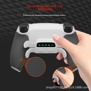 <span class=keywords><strong>Quatre</strong></span> boutons arrière antidérapants en TPU/ABS pour manette PS5 – Coque de protection arrière en caoutchouc avec clip – Accessoire de modification pour boutons latéraux - Product Image 4