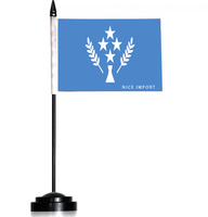 Drapeaux de bureau du Honduras, petits drapeaux de table miniatures avec mât noir, décoration pour la maison et le bureau, célébrations de festivals