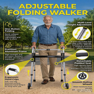Hengheyue Aluminum Alloy <b>Walking</b> Aid Height Adjustable <b>Frame</b> Type For Elderly Rehabilitation Support - Product Image 4