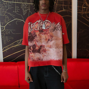 <span class=keywords><strong>T</strong></span>-Shirt Streetwear Personalizzata US Free Tex 200 Gsm 100% Cotone Stampa DTG Pesante Oversize con Spalle Cadenti e Lavaggio Acido - Product Image 1