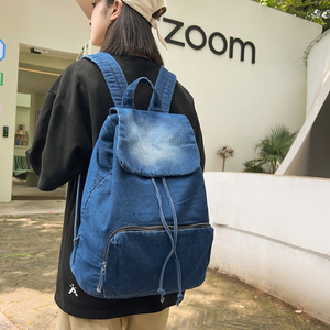 Mochilas <span class=keywords><strong>de</strong></span> Mezclilla Casuales y Modernas para Mujer al por Mayor, con Gran Capacidad, Personalizadas, para Estudiantes Escolares - Product Image 5