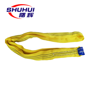 Factory Price <strong>12</strong> <strong>Ton</strong> 5M Polyester Raw Material Belt Color Safety Yellow Webbing Lifting <strong>Sling</strong> - Product Image 5
