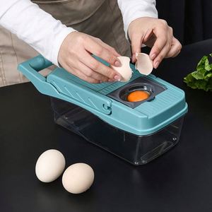 Kitchen Accessories Multi-functional Handheld <b>Vegetable</b> <b>Cutter</b> Manual 3-Piece Stainless Steel Blade Reusable Eco-Friendly Fruit - Product Image 3