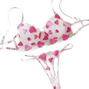 2 piezas de alta calidad, lencería Sexy para dormir para mujer, conjuntos de lencería erótica con bordado transparente de noche nupcial para mujer - Product Image 6