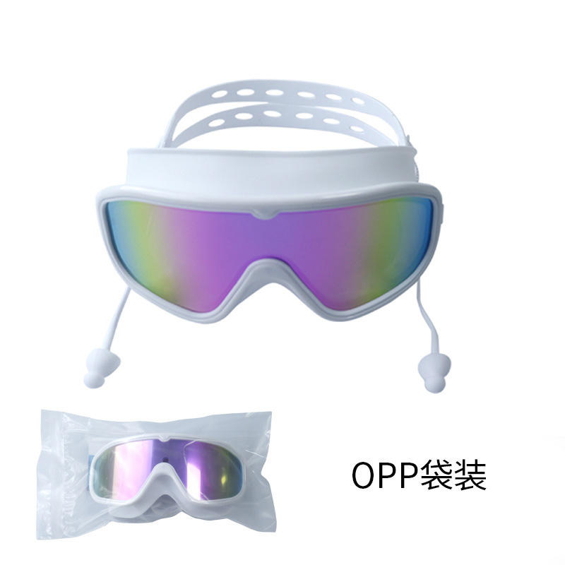 กรอบสีขาวชุบไฟฟ้าสีแดงเหลือบ (กล่องใส)