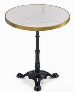 Mesa Redonda Cuadrada de Mármol para Exteriores, Mesa de Comedor para Cafetería y <span class=keywords><strong>Restaurante</strong></span>, Mesa de Café de Aluminio de Alta Calidad para Exteriores para Restaurantes - Product Image 4