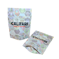 Sachets Mylar personnalisés imprimés thermoscellables 3.5 7G 1Oz en plastique pour bonbons et thé, avec fermeture éclair, anti-odeur, à fond plat