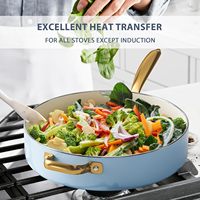 Ensemble de 10 casseroles et poêles en marbre antiadhésif |   Ensembles d'ustensiles de cuisine non toxiques