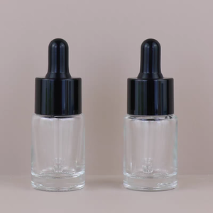 Flacons compte-gouttes en verre transparent vert de luxe pour huile cosmétique, 15 ml, 30 ml, 50 ml, avec sérigraphie couleur - Product Image 3