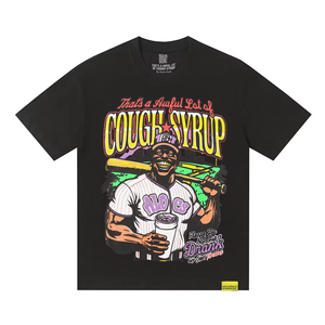 High Quality 100% Cotton <strong>AWFUL</strong> LOT of COUGH SYRUP 1:1 T-<strong>shirt</strong> Oversized Mens Alocs Short Sleeve <strong>Shirts</strong> for Men Tshirts - Product Image 5