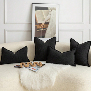 Taies d'oreiller carrées de style simple, douces, antistatiques, de couleur unie - Product Image 3