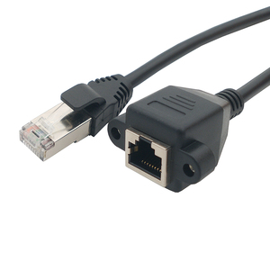 <span class=keywords><strong>Câble</strong></span> RJ45 8P8C mâle à femelle <span class=keywords><strong>Câble</strong></span> <span class=keywords><strong>Ethernet</strong></span> Veste Montage sur panneau Extension LAN Cat5e - Product Image 2